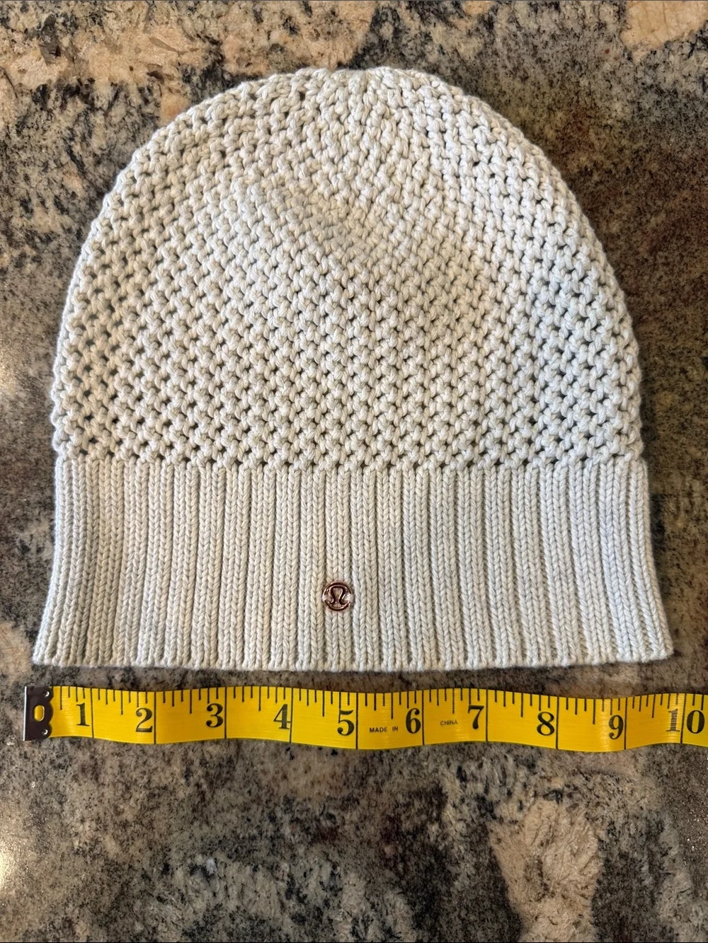 lululemon athletica Light Gray Knit Cuffed Beanie
